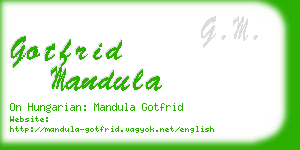 gotfrid mandula business card